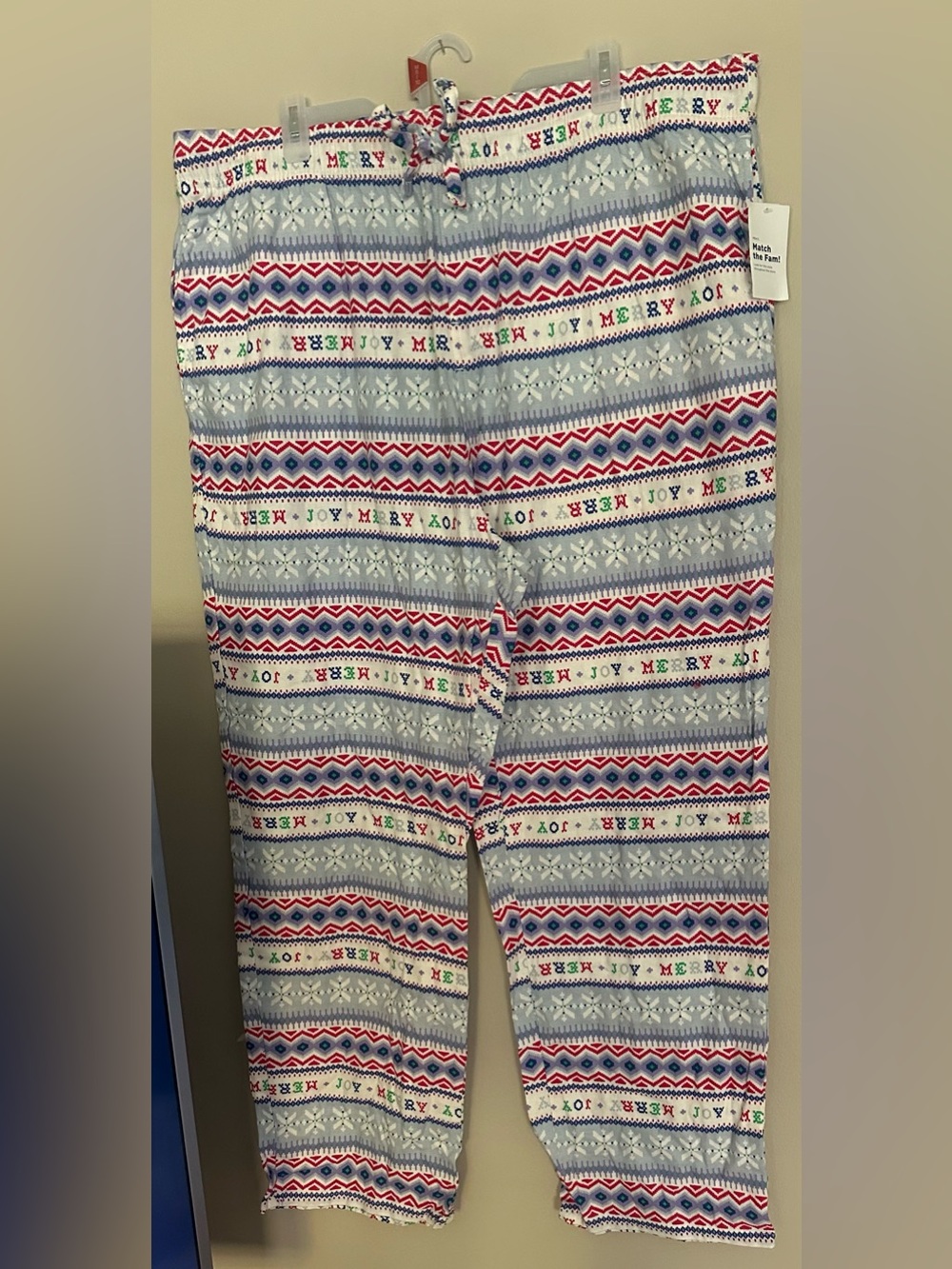 OLD NAVY size XXL, Holiday Pajama Pants -White, Red, Blue, Lavender& Green